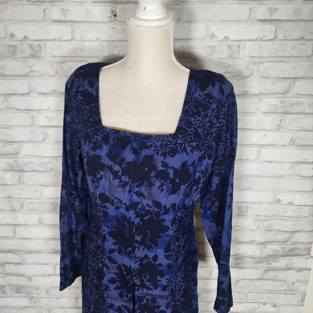 Rabbit Rabbit Rabbit Designs Blue Floral Vintage Dress - Picture 5 of 16
